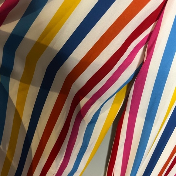 Color Me Courtney Women’s Striped Jumpsuit V Neck Contrast Multi Color - Picture 6 of 7